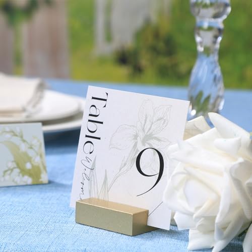 UNIQOOO 12 Pack 2 Inch Gold Birch Place Card Holders