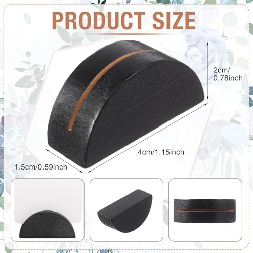24 Pcs Black Wooden Table Name Holders