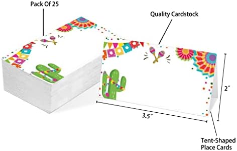 Mexican Fiesta Themed Place Cards Pack of 25