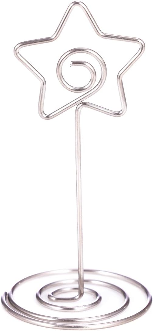 12pcs Table Number Stands 335 inch Place Card Holders with Star Shaped Design