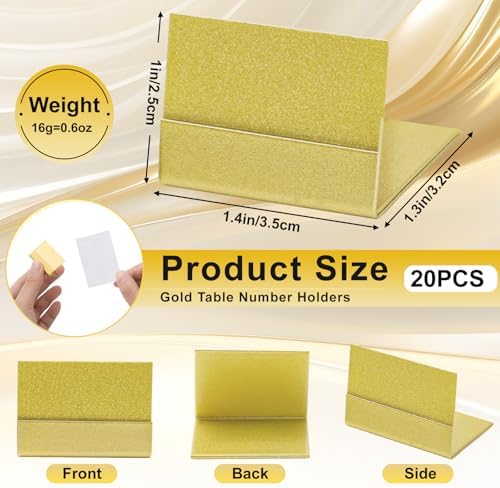 Gold Table Number Holders 20pcs Metal Place Card Stands