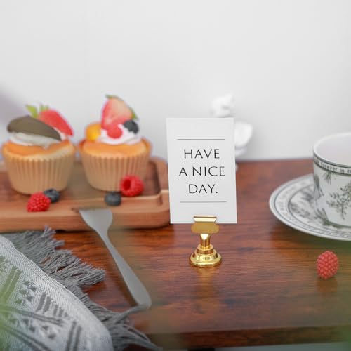 Urban Deco 36 Piece Gold Steel Place Card Holders