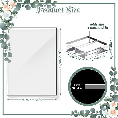 Yulejo 12Pcs Clear Acrylic Place Cards with Holders for Wedding Reception