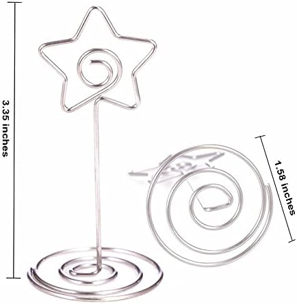 12pcs Table Number Stands 335 inch Place Card Holders with Star Shaped Design