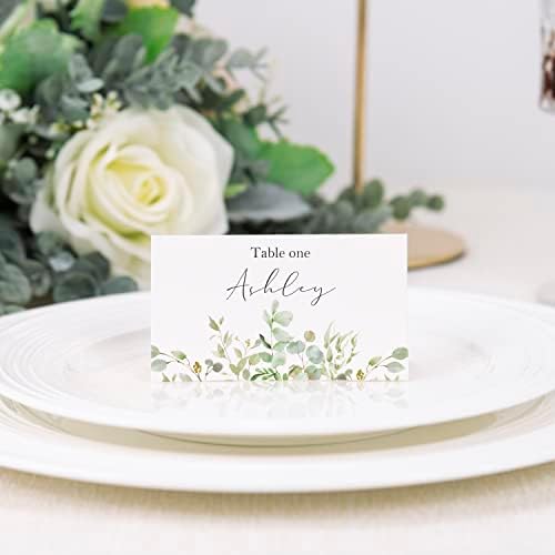 Crisky 120 Pack Greenery Place Cards for Events