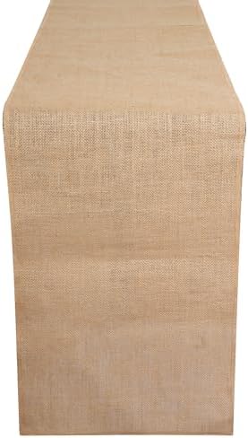 Rajrang Jute Burlap Table Runner 360x12 Inch Natural