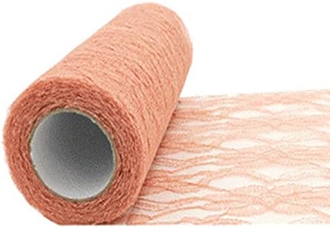 Lace Net Roll 6 x 10 Yards Peach Table Runner