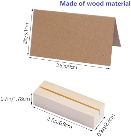 20 Pieces Wood Place Card Holders for Wedding Reception