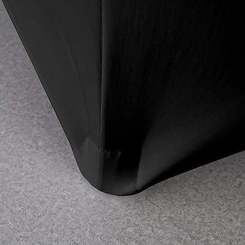 Black 36x42 Inch Cocktail Highboy Tablecloth