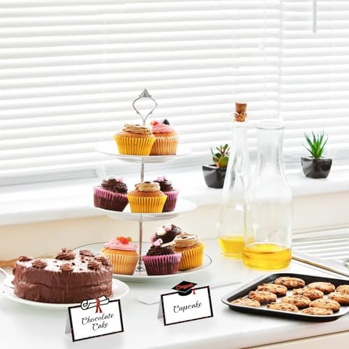 48 Pcs Graduate Place Cards with Cap and Scroll Design