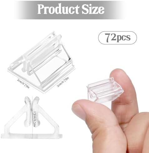 72 Pcs Acrylic Place Card Holders for Wedding Photos and Games
