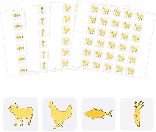OLYCRAFT 2400Pcs Meal Stickers Set 4 Styles