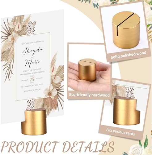 24 Pcs Wooden Place Card Stands for Wedding and Events