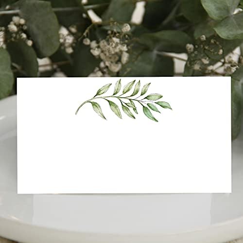 50 Pack Greenery Wedding Place Cards 2x35 Inches