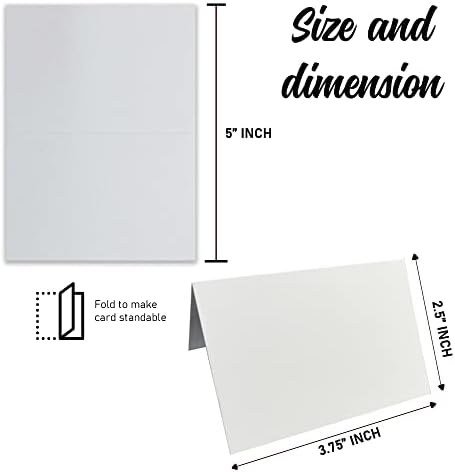 EVASTER Place Cards White Blank Pack of 100