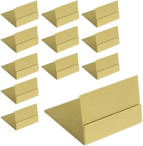 12-Pack Gold Metal Table Number Holders for Events