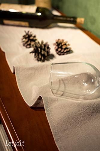Letjolt Shabby Chic Ruffled Table Runner 72 Inch