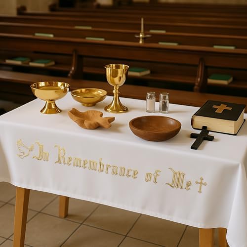 TALPGOD In Remembrance of Me Communion Tablecloth 882x52in
