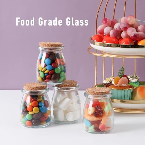 Small Glass Jars with Cork Lids 7 OZ 30 Pack