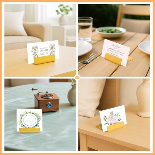 Urban Deco Gold 24PK Table Card Holder Set