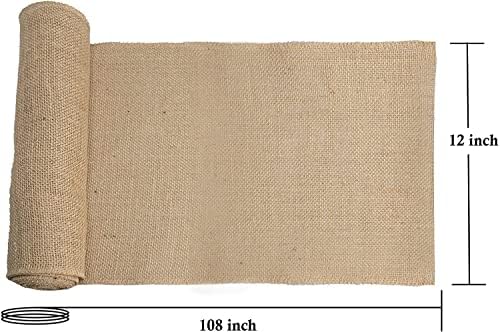 BEEKAY Natural Jute Table Runner 12x108 Inch