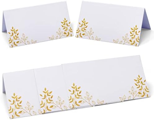 Gift Boutique 100 Pack Gold Leaf Place Cards