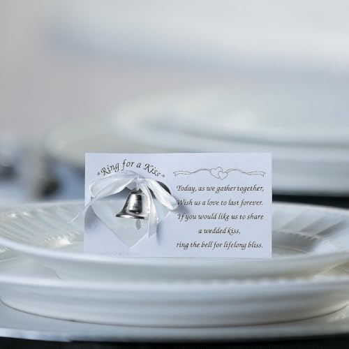 Fun Wedding Kissing Bells with Poem Cards 50pcs