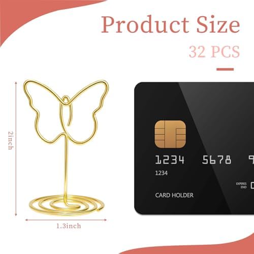 32pcs Table Number Holders with Butterfly Design