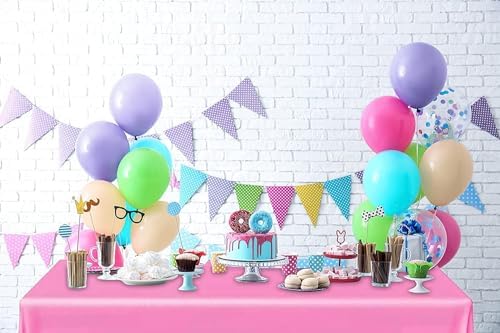 DecorRack 12-Pack Fuchsia Tablecloths for Parties