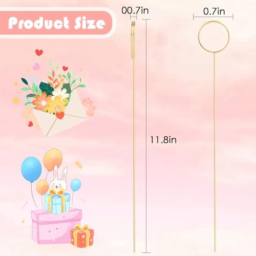 Gegraterwa Picture Holders for Centerpieces 40Pcs Metal Photo Sticks