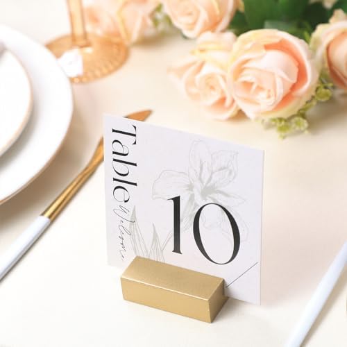 UNIQOOO 12 Pack 2 Inch Gold Birch Place Card Holders