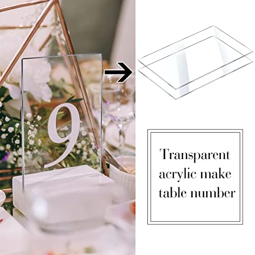 Chunful 120 Pcs Clear Acrylic Place Cards for Wedding DIY Table Setting