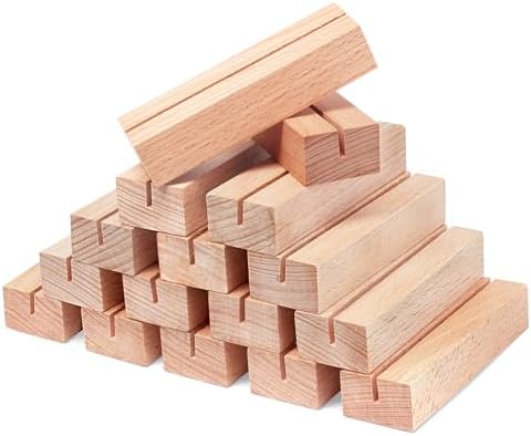 16Pcs Wooden Place Card Holders for Weddings Parties
