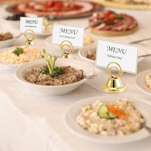 24 Pcs Gold Table Number Holders for Events