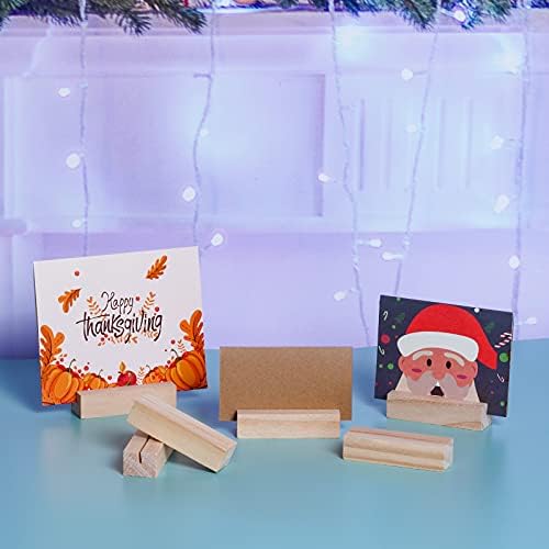 20 Pieces Wood Place Card Holders for Wedding Reception