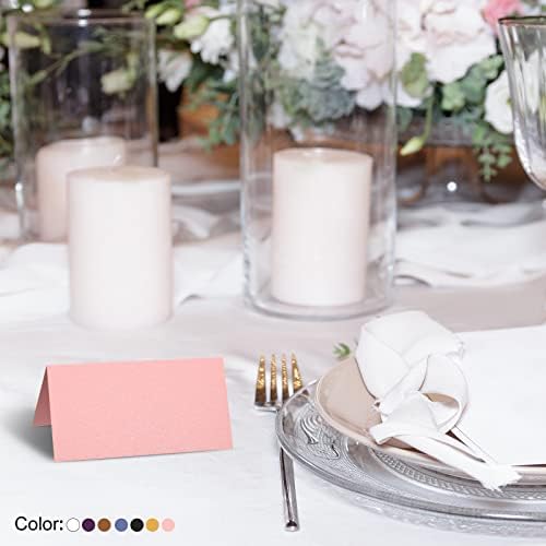 PATIKIL Table Name Place Cards 25Pcs Foldable Black