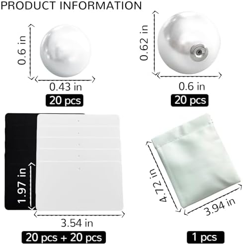 20 Pack Pearl Place Card Holders Set for Events