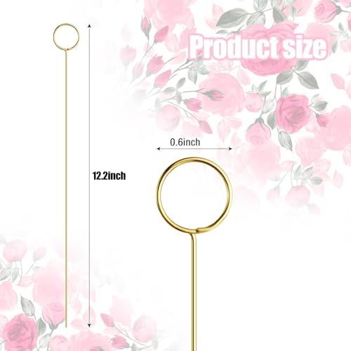 10 Pcs Metal Floral Place Card Holder 122 Inches Wedding Party Gift