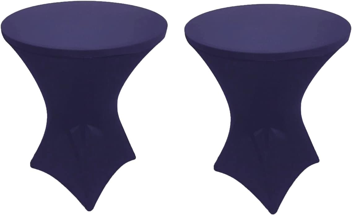 2 Pack Navy Blue Cocktail Highboy Tablecloths 36x42 Inches