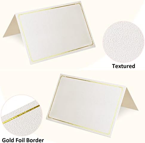 PECULA 70 Pcs Gold Foil Place Cards for Wedding and Events