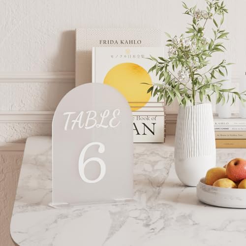 Urban Deco Table Numbers 5x7 Inch Acrylic Place Card Holders