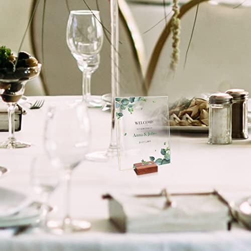 25 Pcs Wood Place Card Holder Rustic Table Number Stand