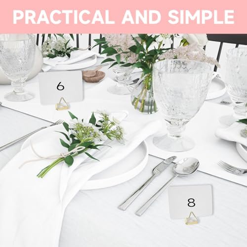 100 PCS Gold Table Card Holders for Events