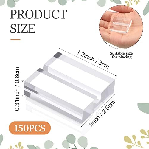 150 Pieces Acrylic Place Card Holder Stand Set