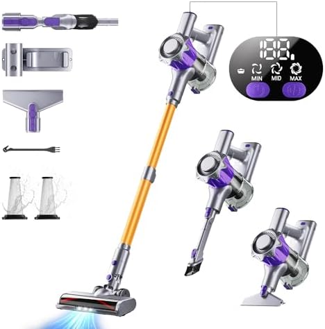 MBYULO Cordless Vacuum Cleaner 450W 40Kpa Powerful Stick Vacuum