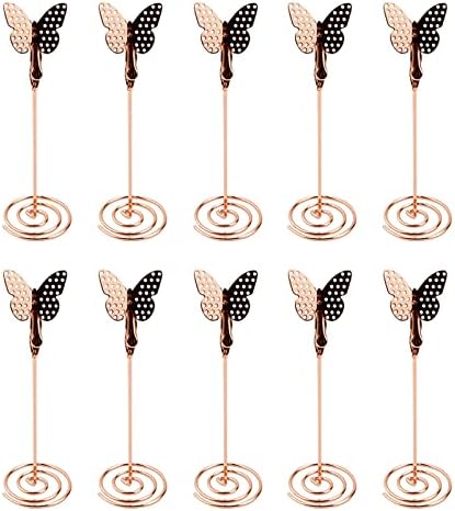 Butterfly Table Number Holders 10Pcs Rosegold