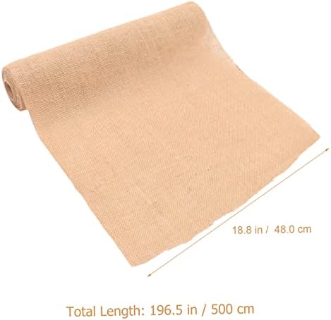 GRIRIW Natural Linen Table Runner Roll Reusable Party Decor Cover
