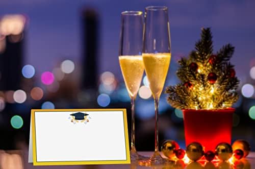 Gihyan Table Place Cards Graduation Party 25Pcs Set Gold Balloons Cap Design