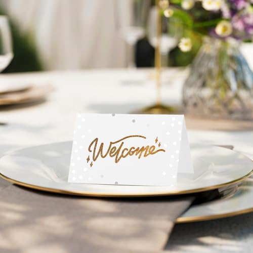 50Pcs Silver Place Cards for Wedding and Event Tables