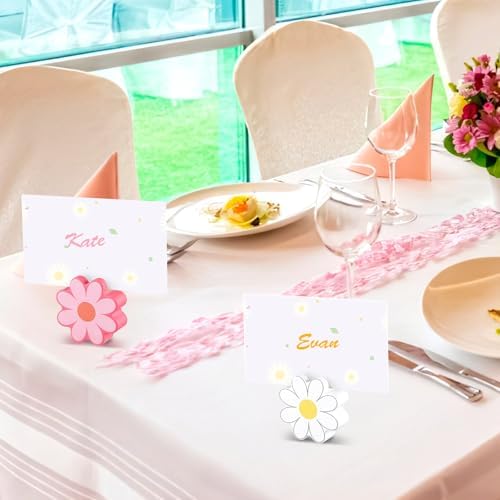 Soaoo 24 pcs Mini Daisy Place Card Holders